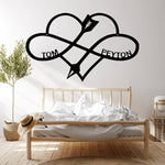 Arrow Infinity Heart Sign Personalized - Metal Sign