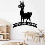 Baby Llama Personalized - Metal Sign