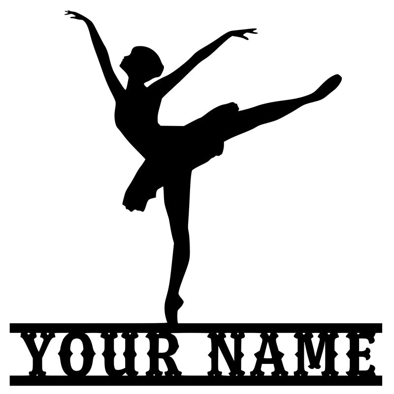 Ballet Dancer 2 Personalized - Metal Sign