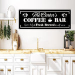 Coffee Bar Personalized - Metal Sign