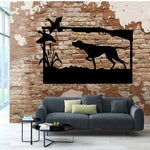 Duck Hunting With Bird Dog - Metal Art