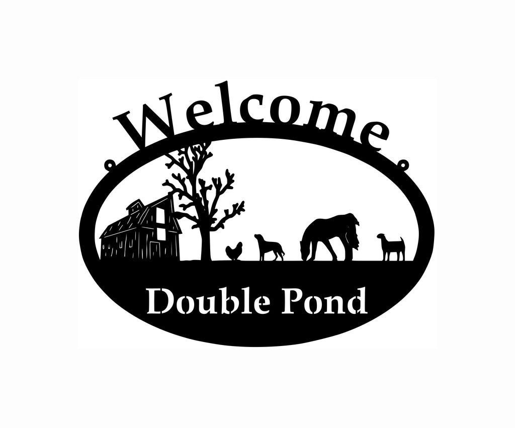 Farm Welcome Sign Personalized - Metal