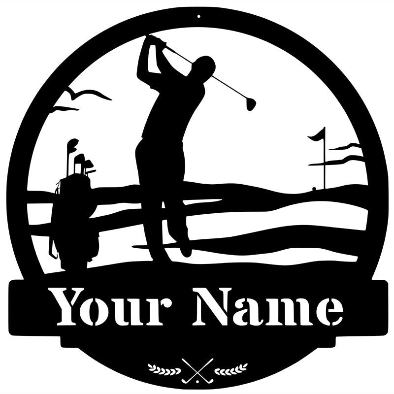 Golf Welcome Personalized - Metal Sign