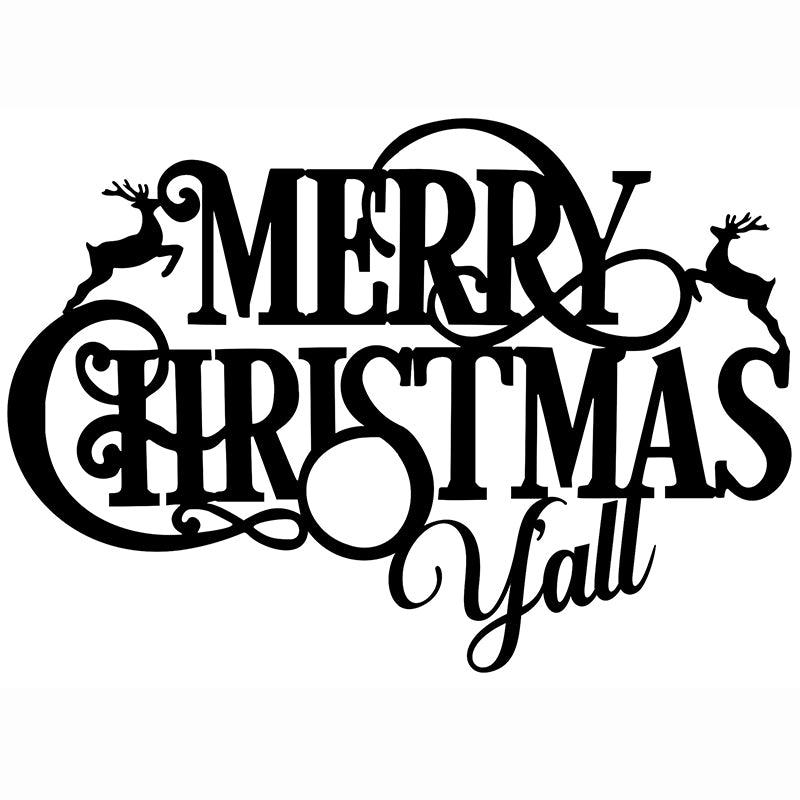 Merry Christmas Yall - Metal Sign