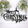 Merry Christmas with Reindeer - Metal Sign